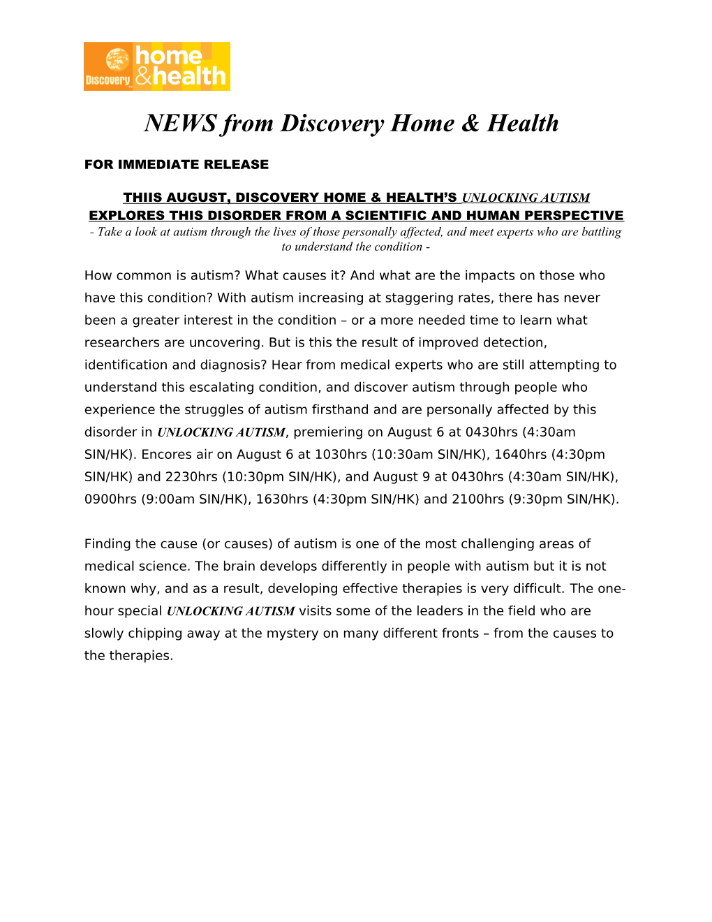 NEWS from Discovery Home & Health