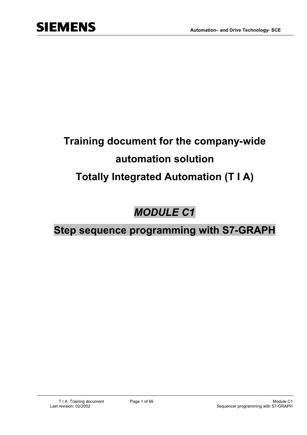 Training Document for the Company-Wide