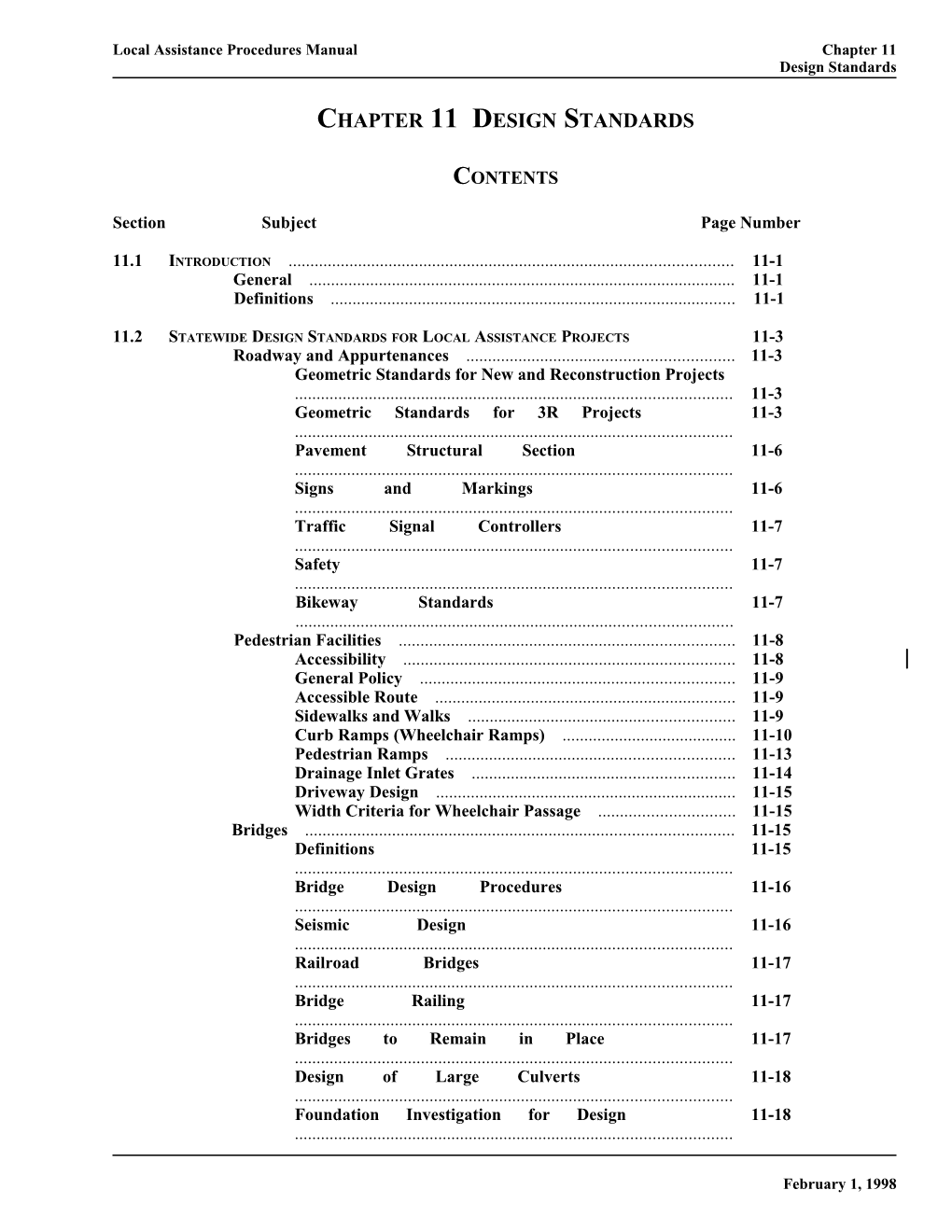 Chapter 9, Design Standards