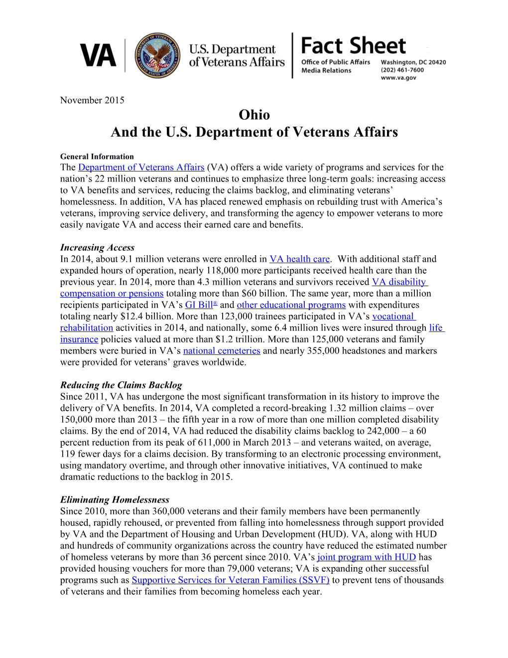 And the U.S. Department of Veterans Affairs s1