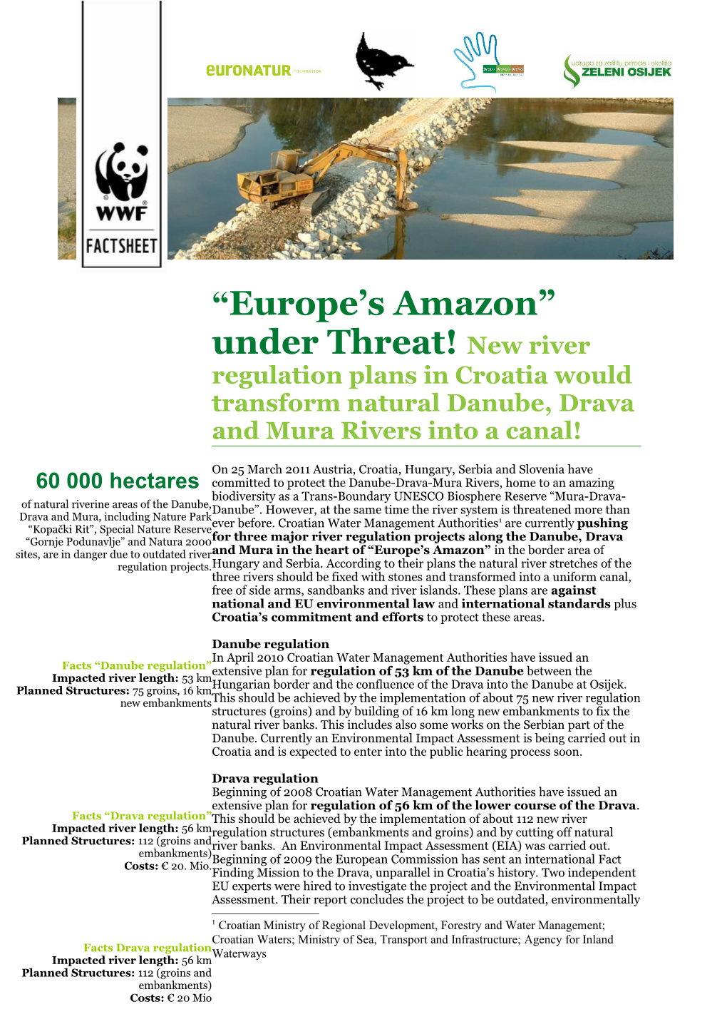 Europe S Amazon Under Threat! New River Regulation Plans in Croatia Would Transform Natural