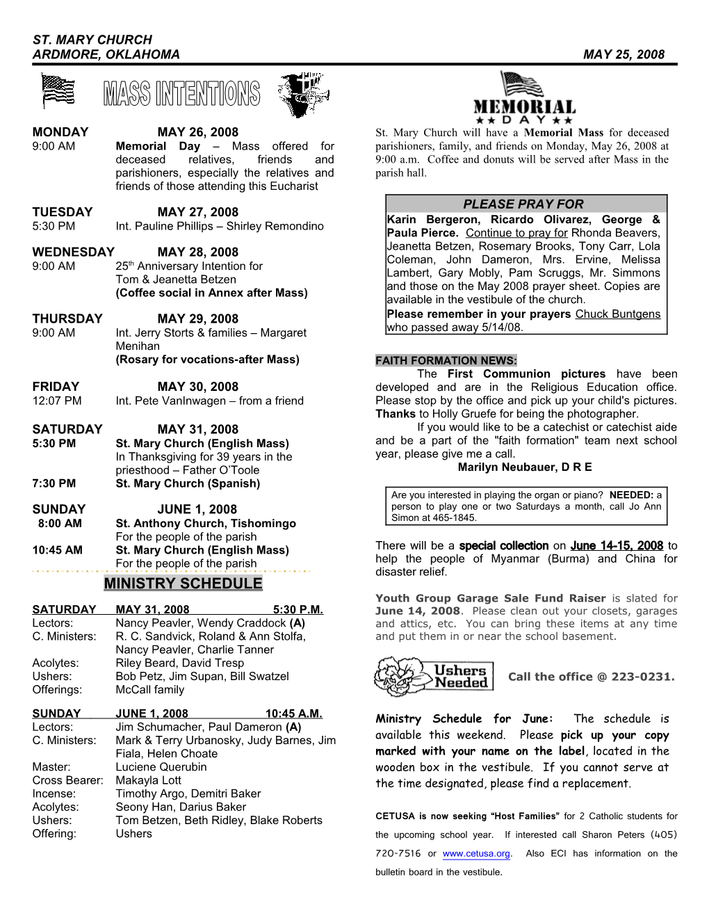 Scripture Readings for the Week of the Trinity s12