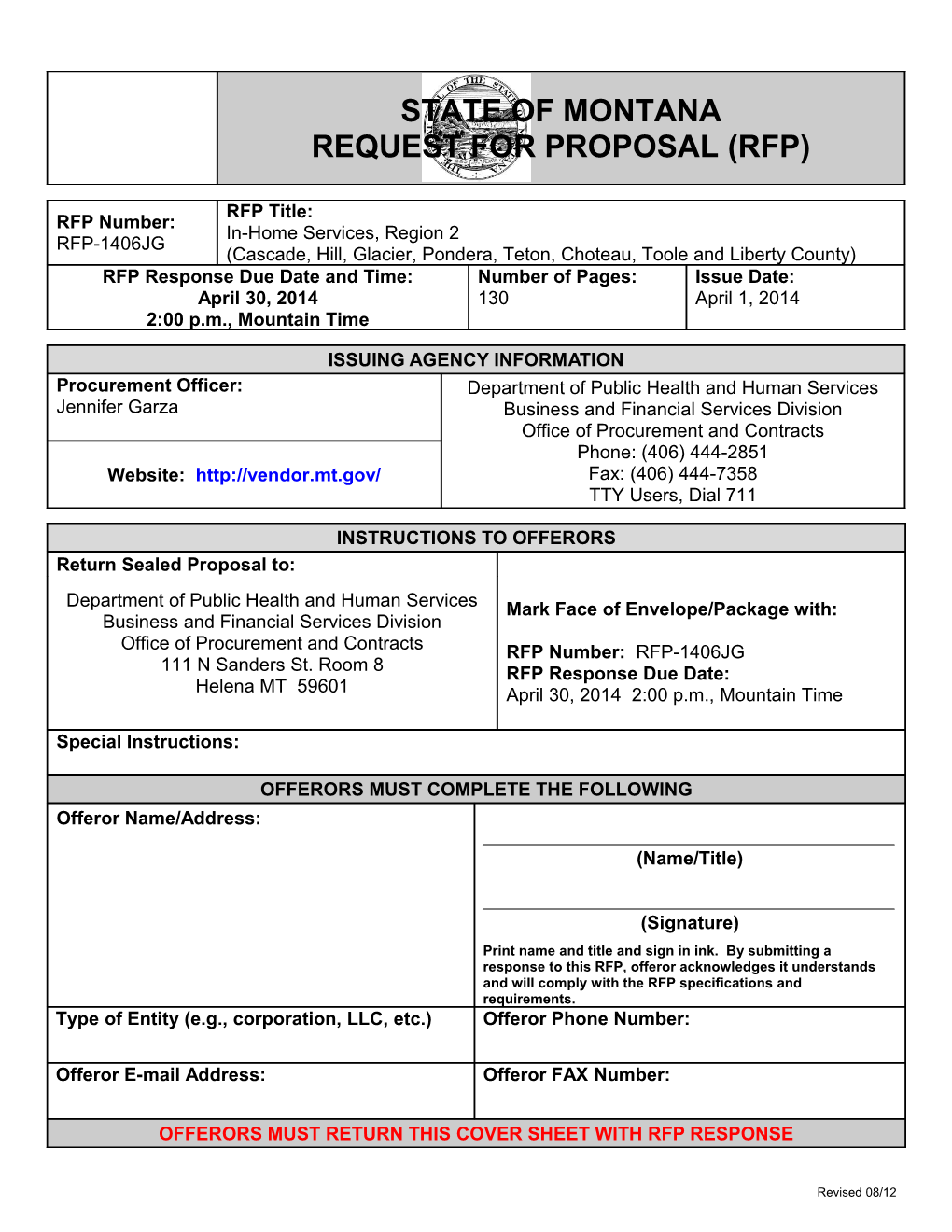 RFP#, Title, Page 2