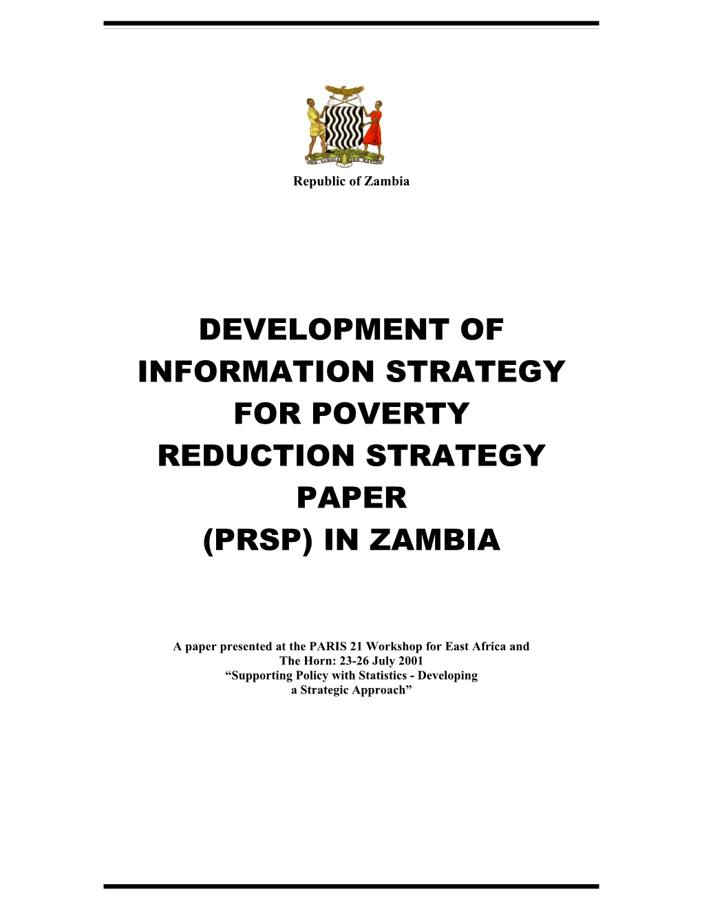 Development of Information Strategy for Poverty