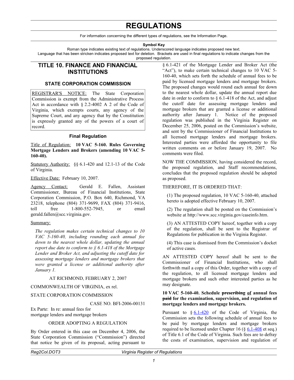 Title 10. Finance and Financial Institutions s1