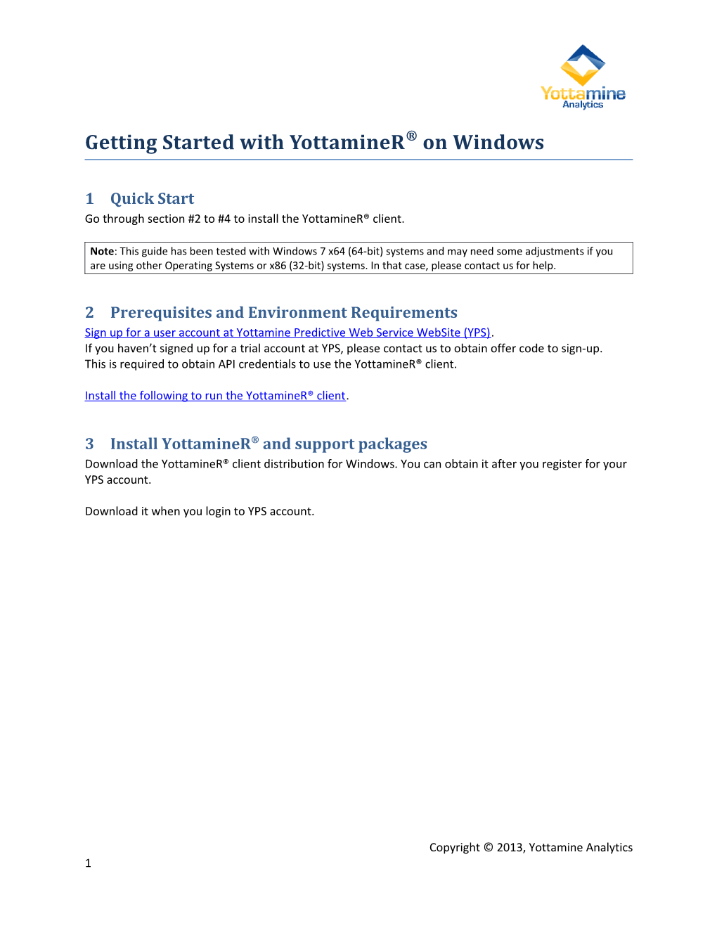 Getting Started with Yottaminer on Windows