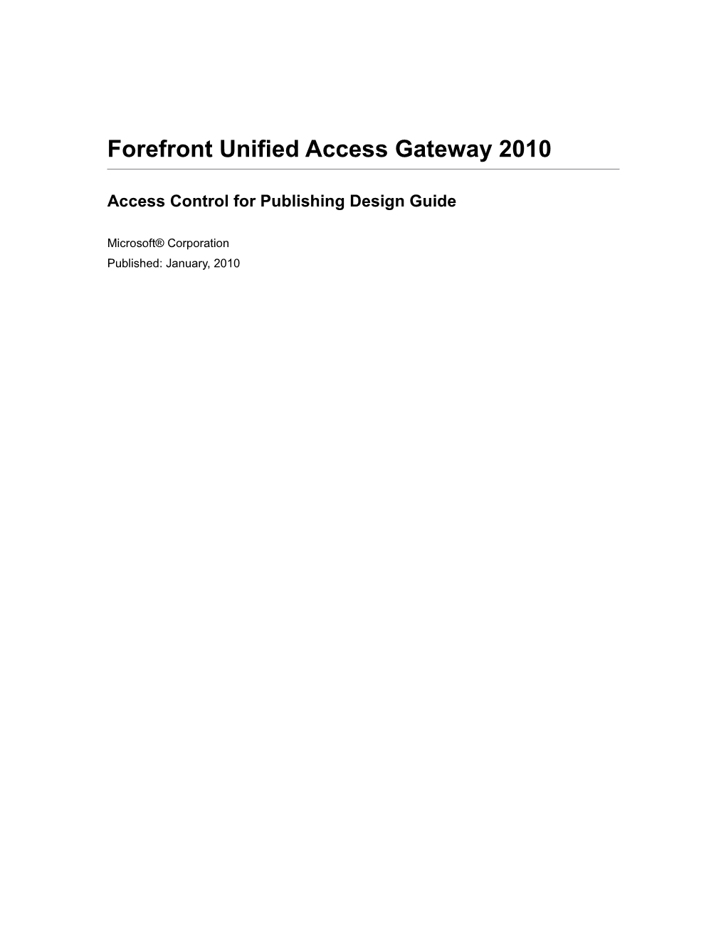Forefront Unified Access Gateway 2010 s1