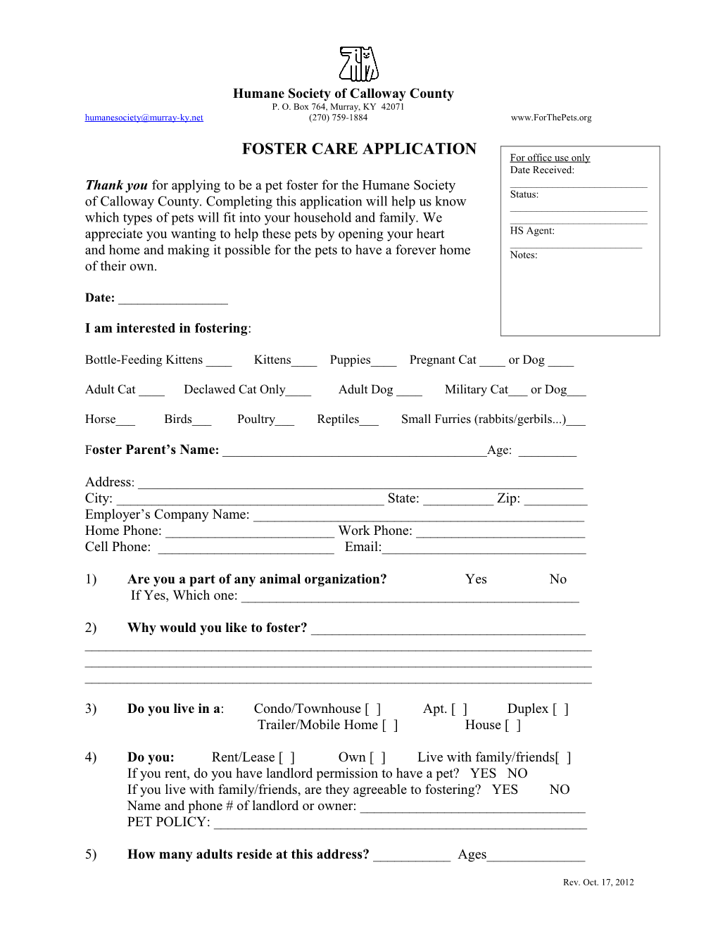 Foster Care Application s1