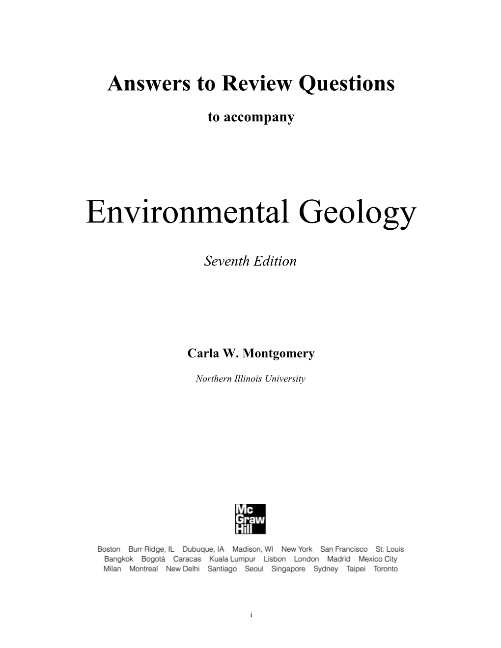 Montgomery/Environmental Geology, 6/E s1