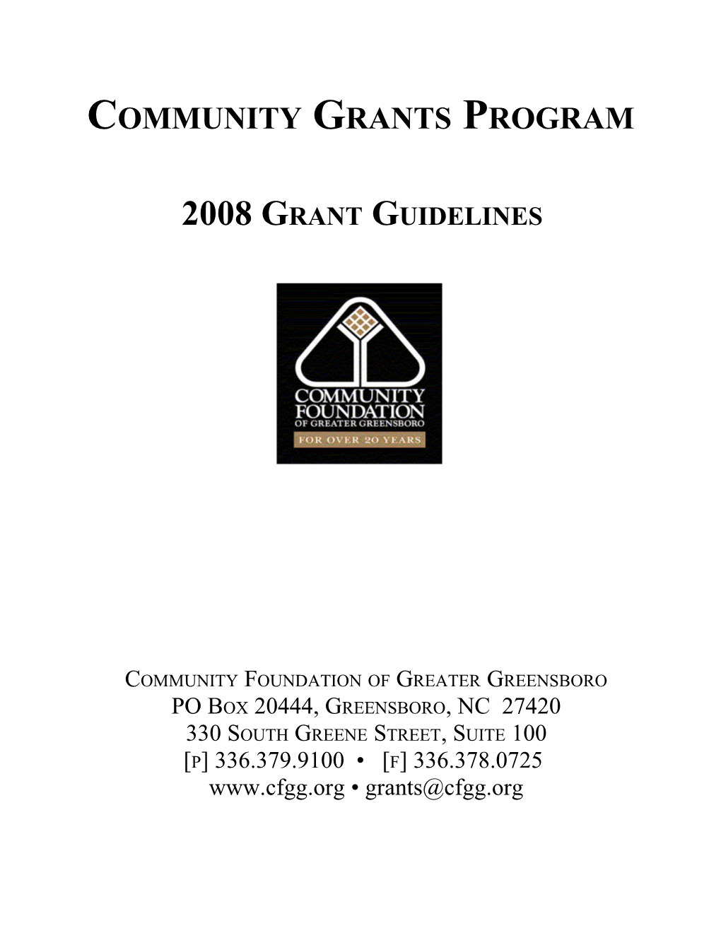 Information for Grantseekers