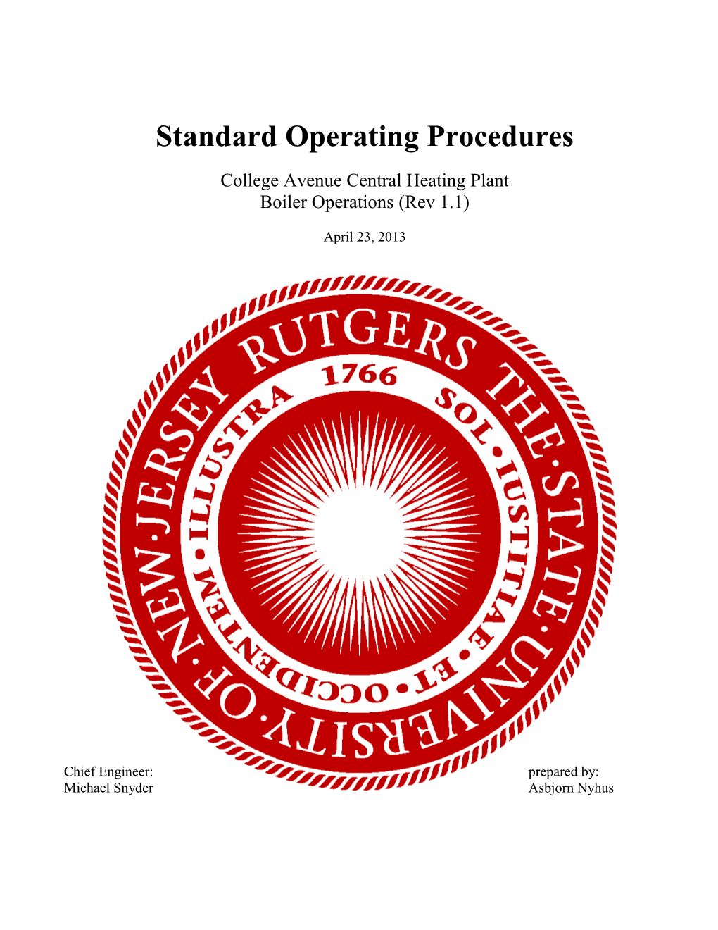 Standard Operating Procedures s8