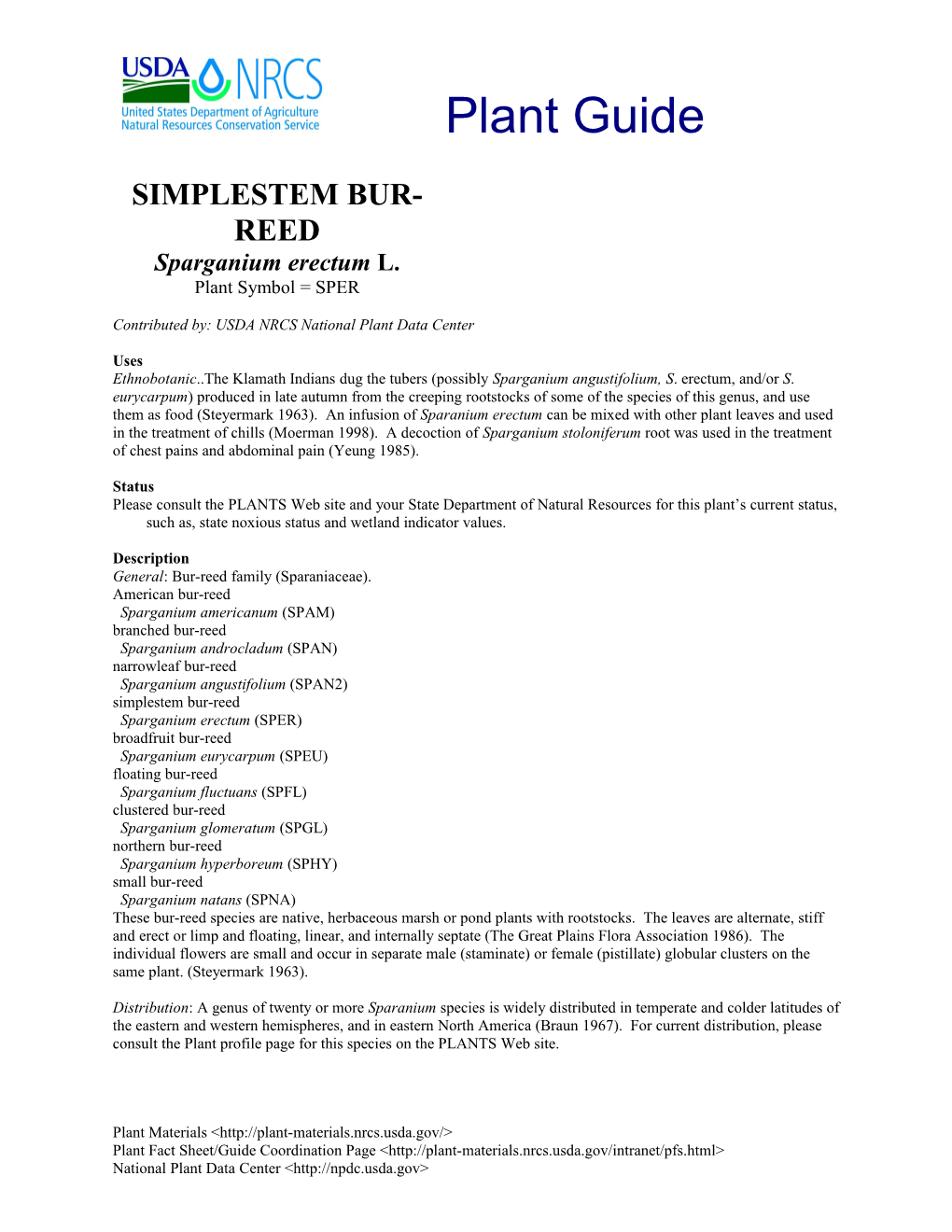 Simplestem Bur-Reed