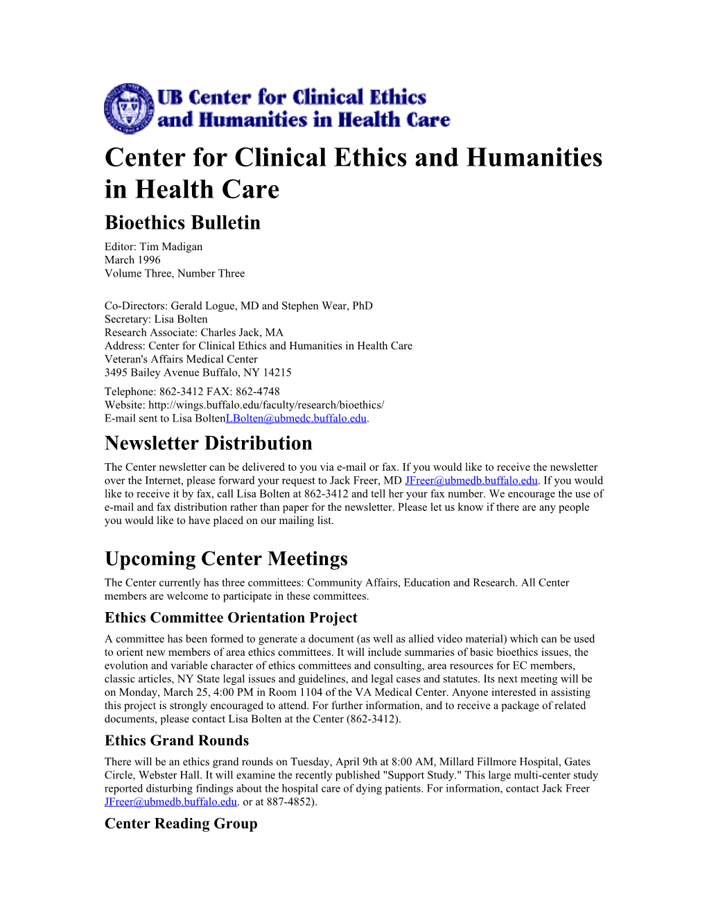 Center for Clinical Ethics and Humanities in Health Care s1