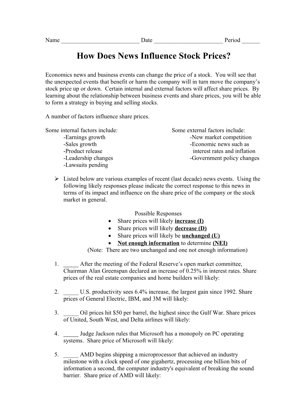 How Does News Influence Stock Prices?