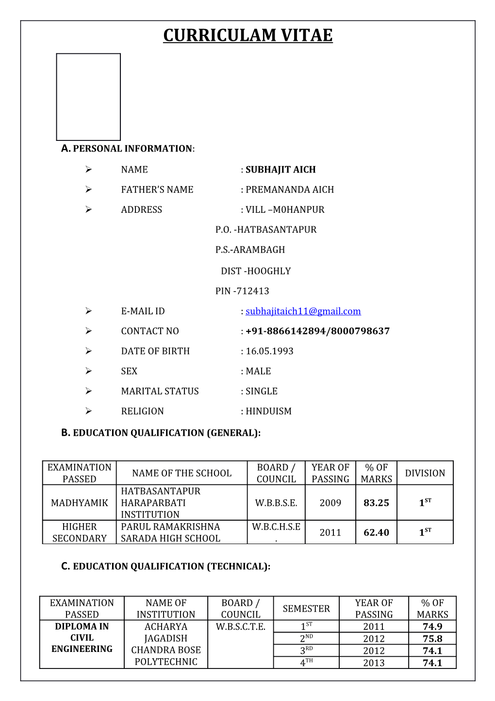 Curriculam Vitae s4