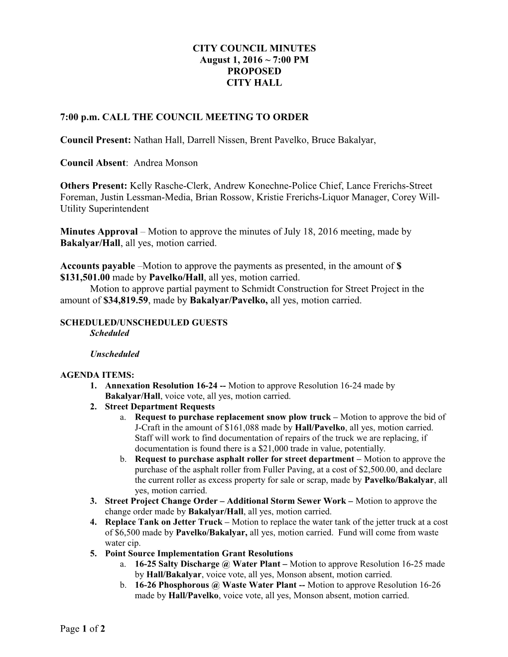 City Council Agenda s6