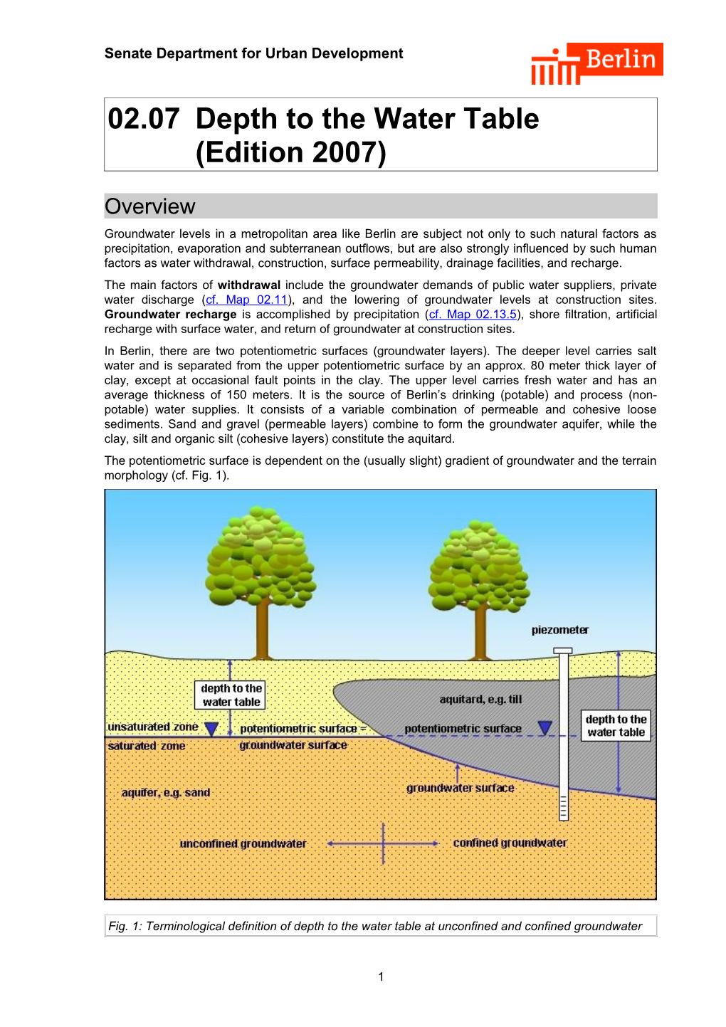 02.07 Depth to the Water Table (Edition 2007)