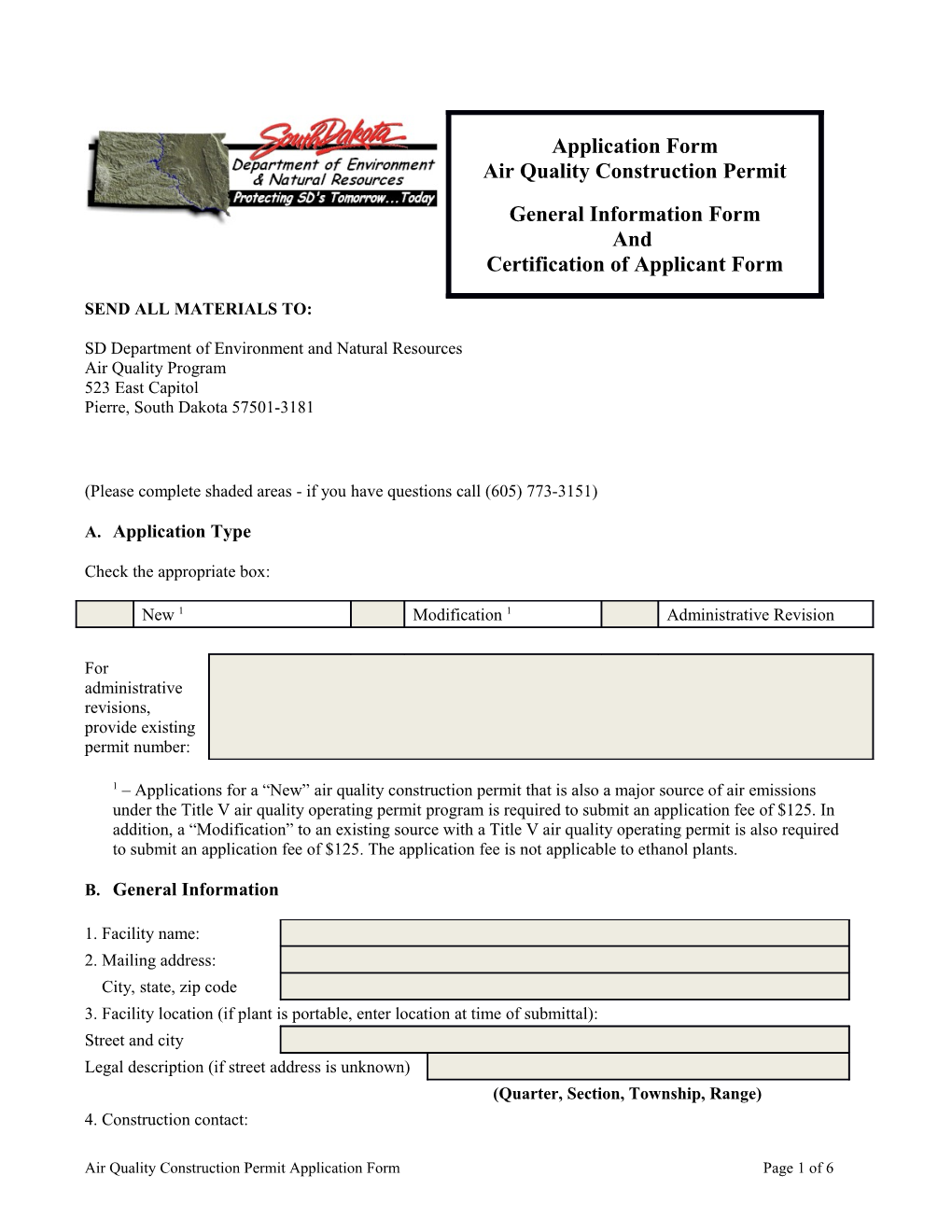 Title V General Permit