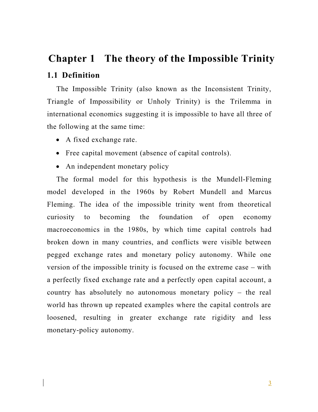 Analyze the Crisis in Thailand Based on the Theory of Impossible Trinity