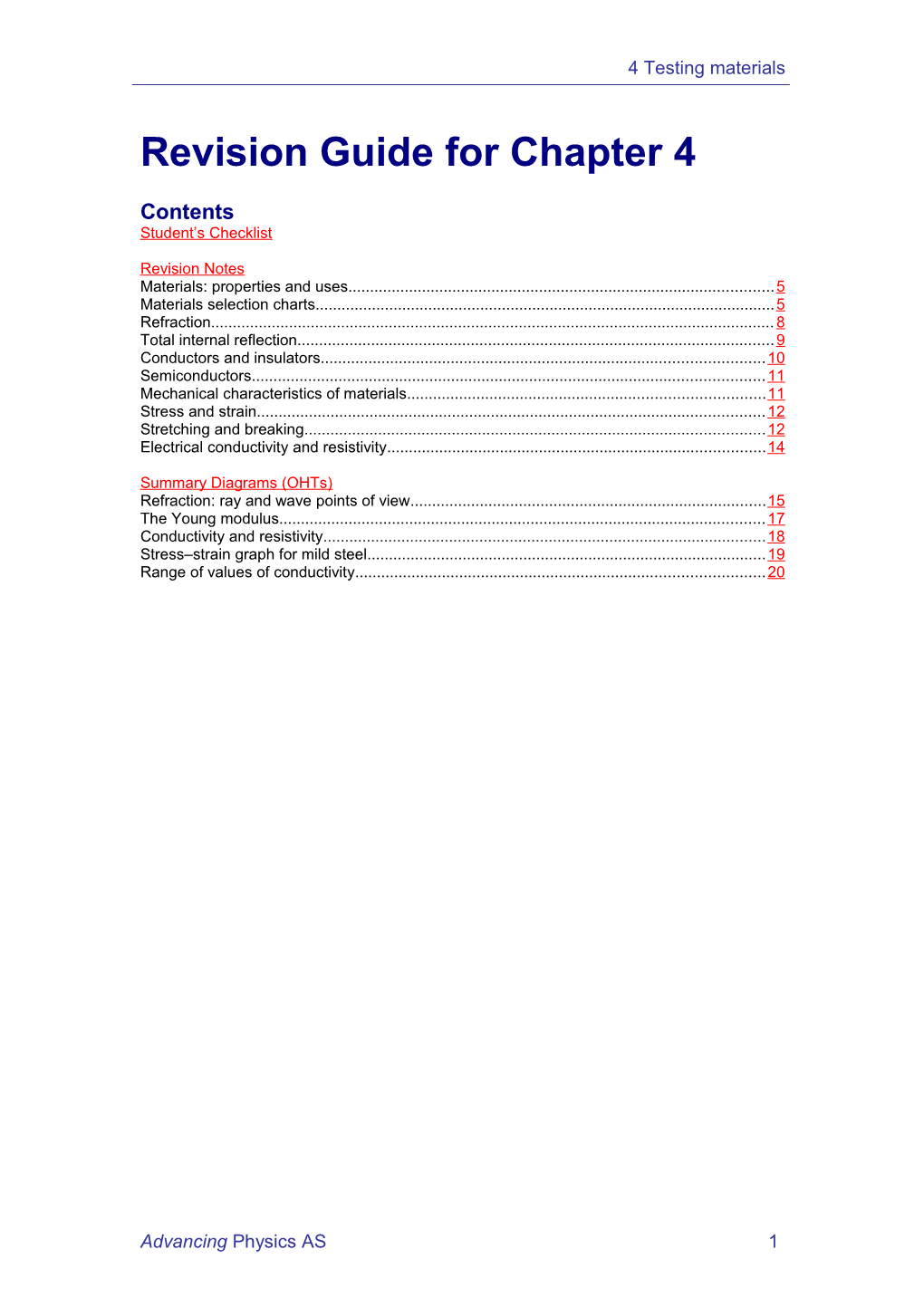 AP Revision Guide Ch 4