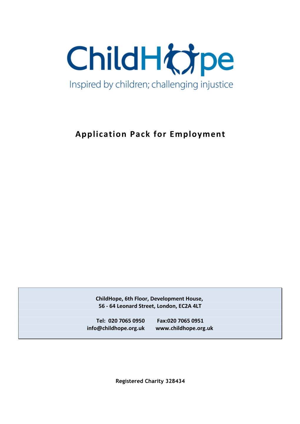 Application Pack for Employment