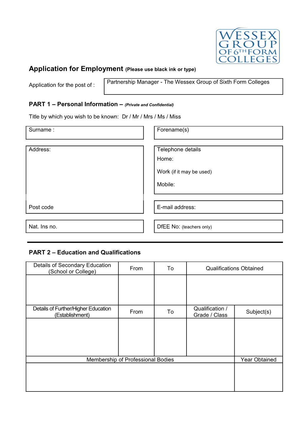 Application for Support Staff Appointment s1