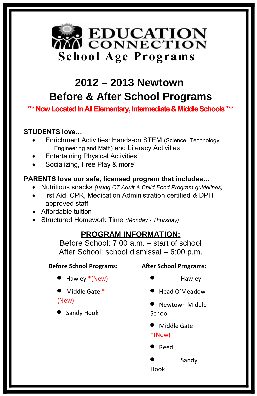 Before & After School Programs