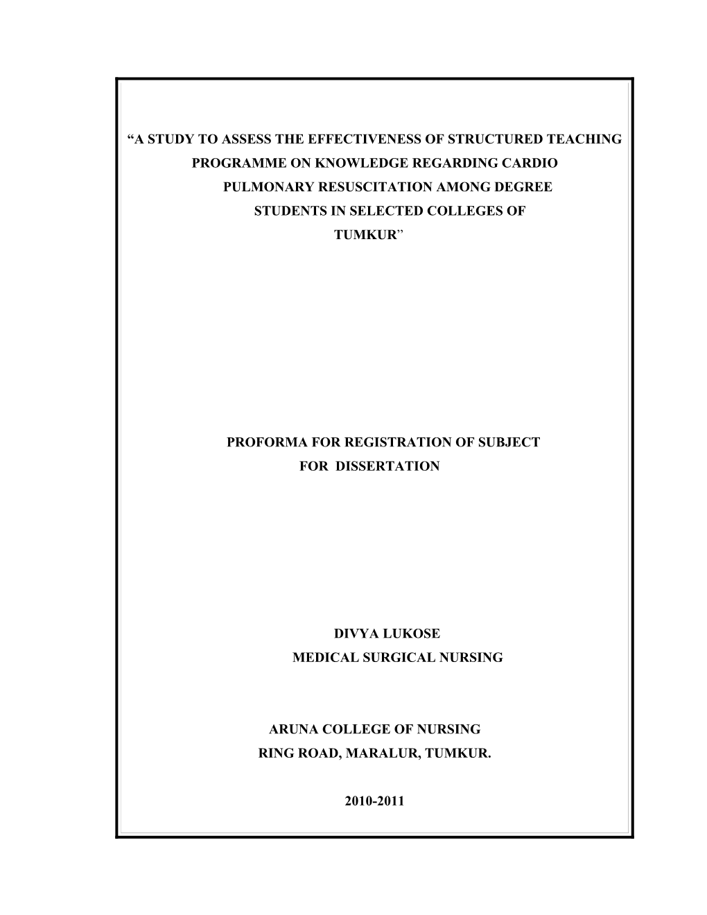 A Study to Assess the Effectiveness of Structured Teaching Programme on Knowledge Regarding s1