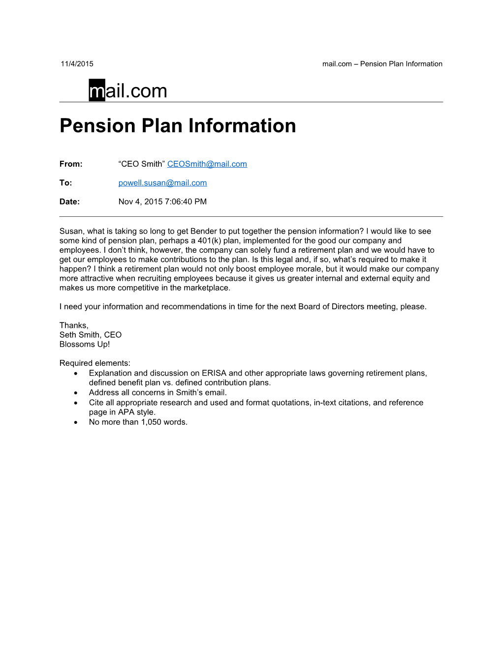 11/4/2015 Mail.Com Pension Plan Information