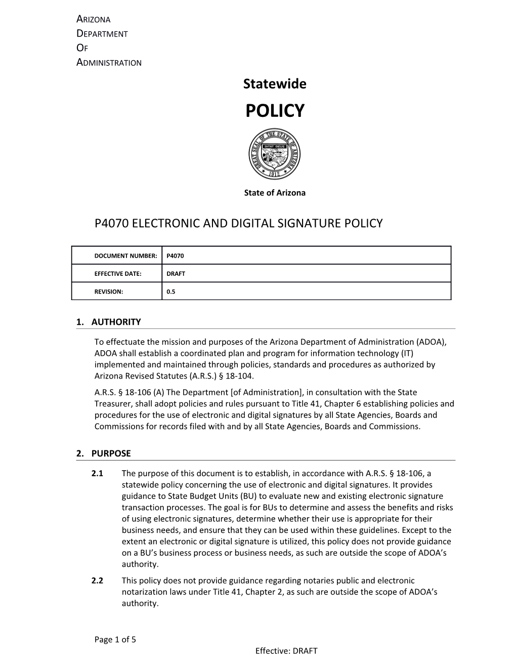 P7470 Data Governance Documentation Policy
