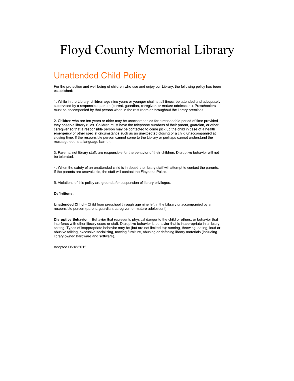 Floyd County Memorial Library