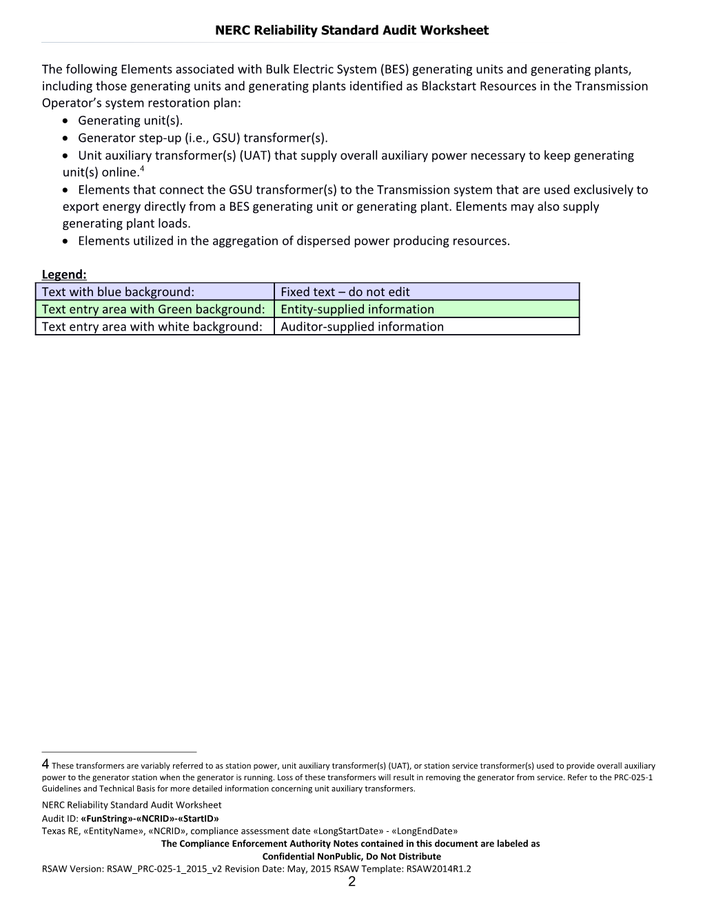 NERC Reliability Standard Audit Worksheet s3