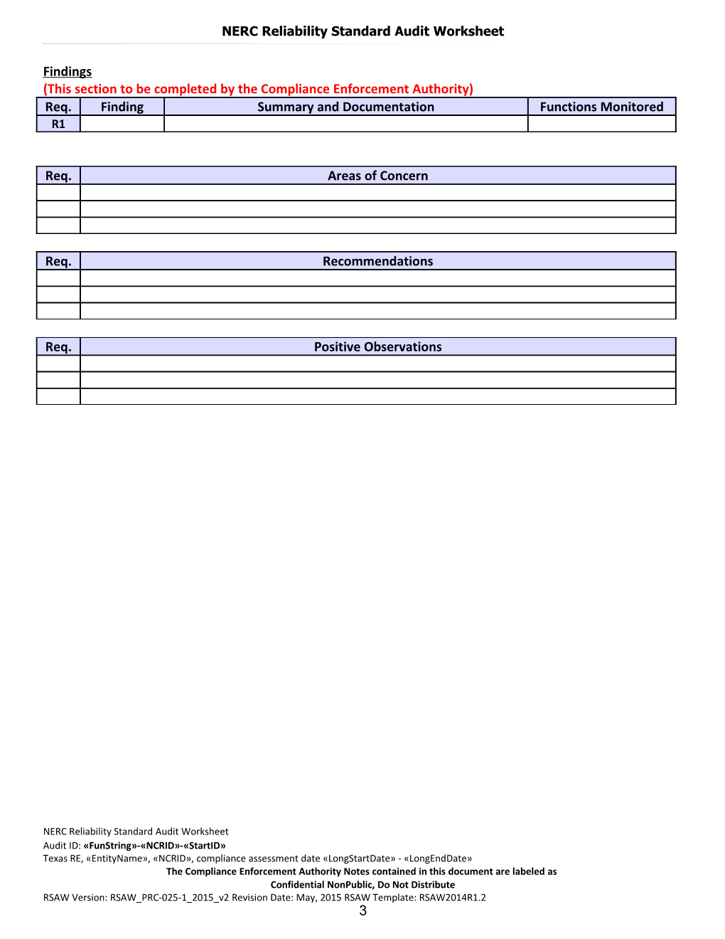 NERC Reliability Standard Audit Worksheet s3