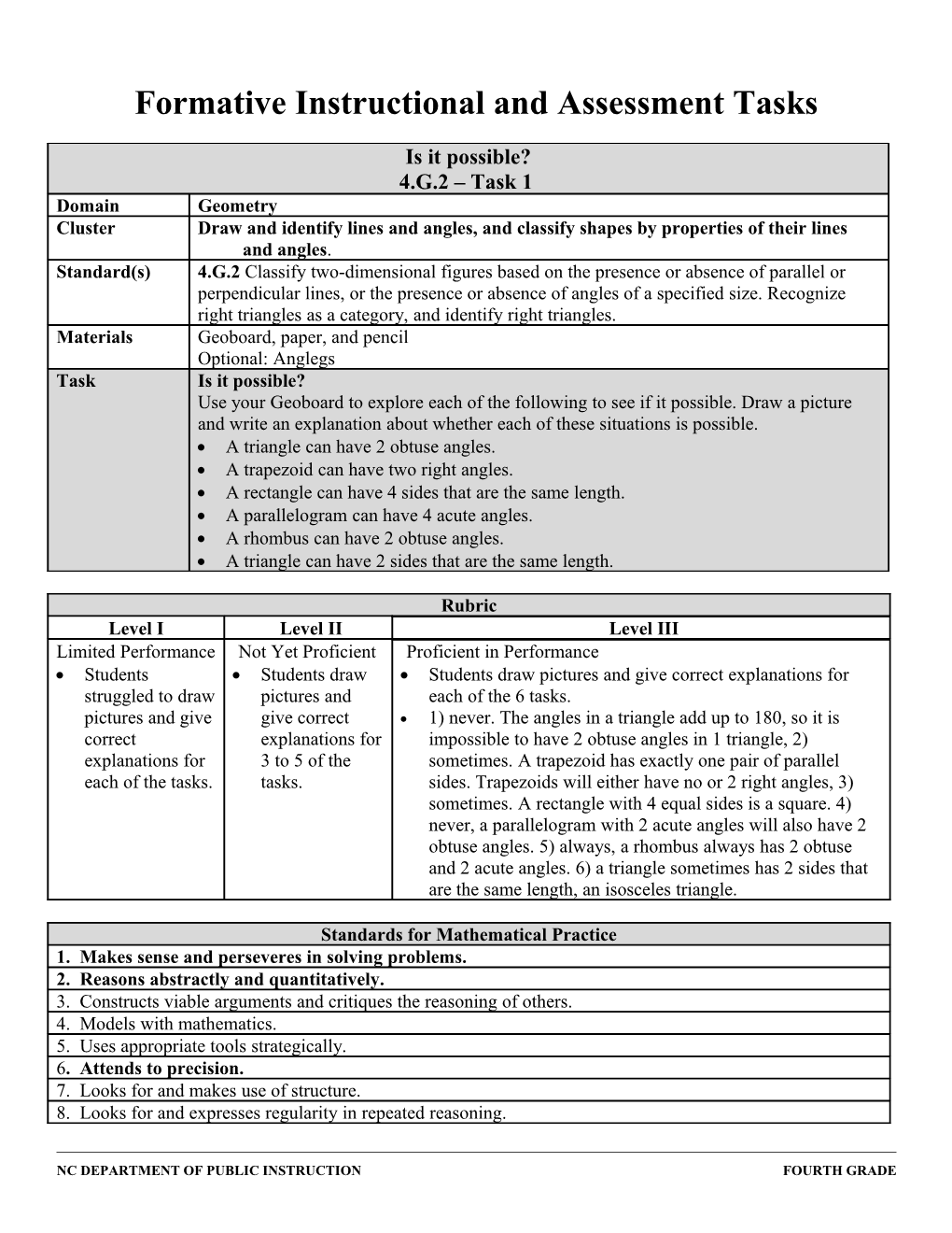 Formative Instructional and Assessment Tasks s12