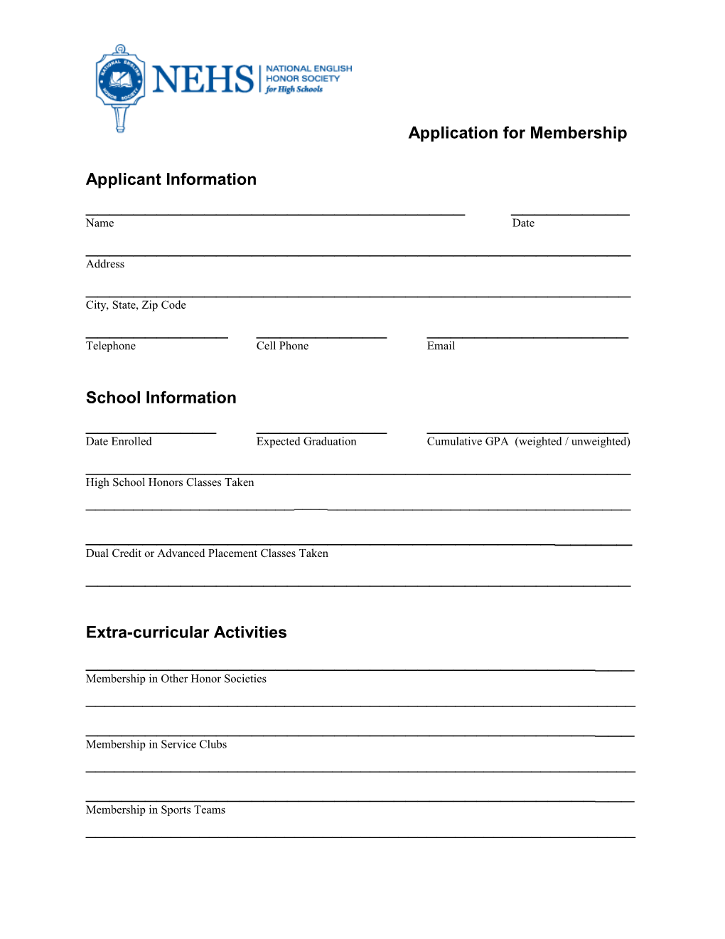Application for Membership s3