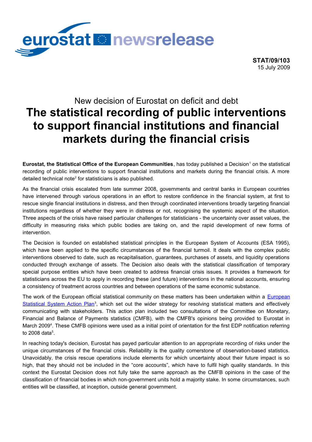 Eurostat News Release