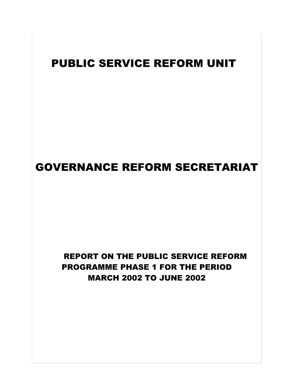 Public Service Reform Unit s1