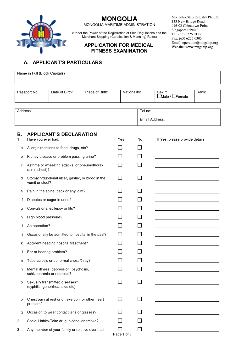 Application for Medical