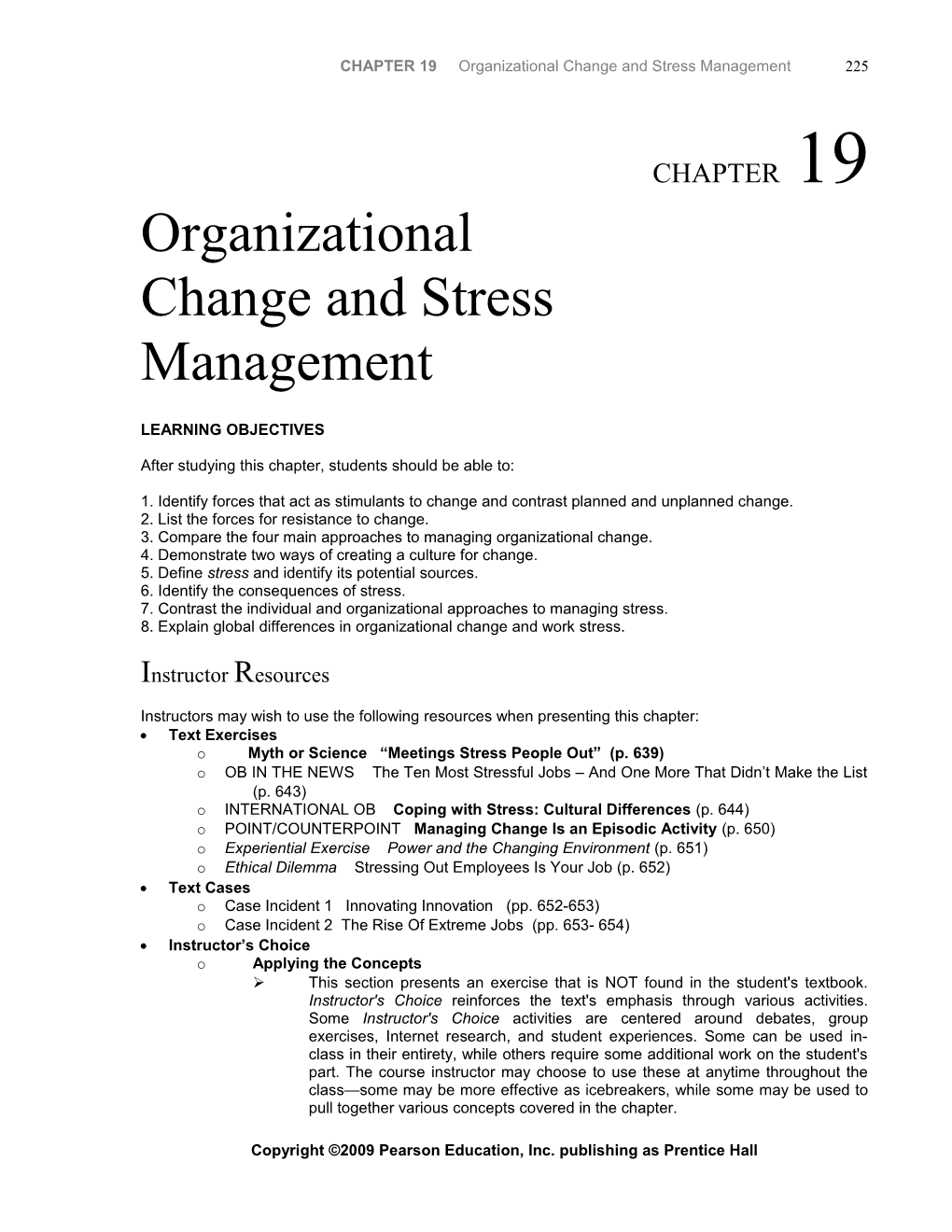 Organizational Change And Stress Management