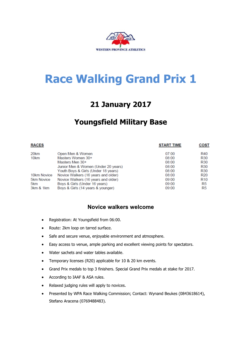 Race Walking Grand Prix 1