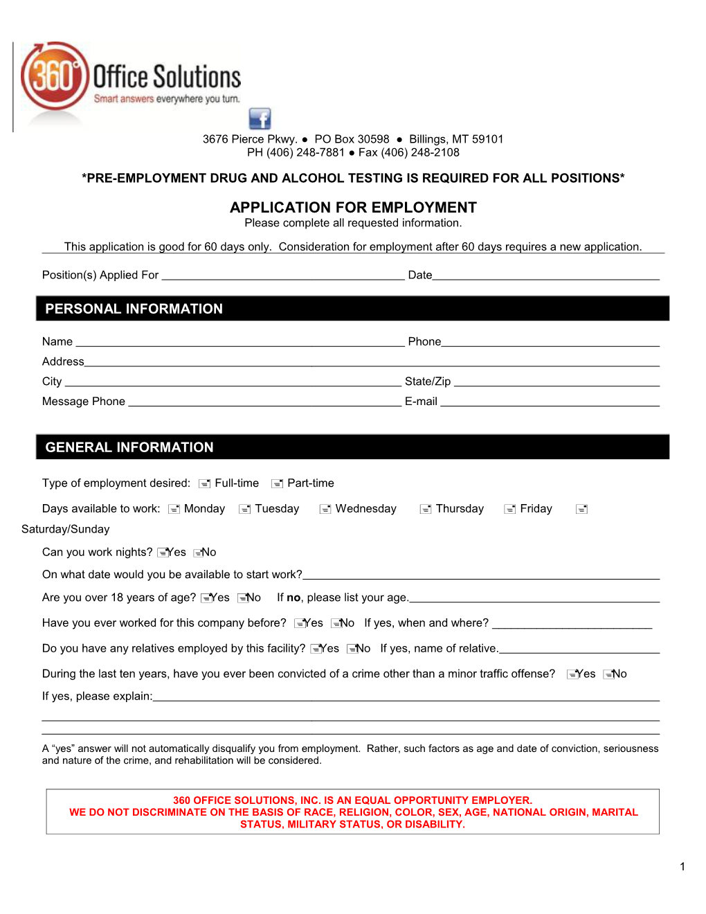 Application for Employment s177