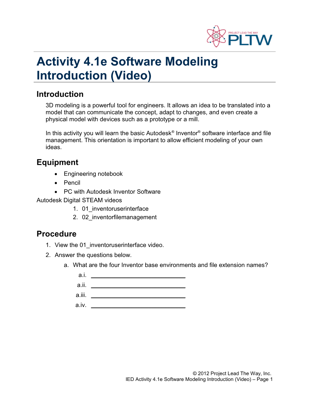 Activity 4.1E Software Modeling Introduction (Video)