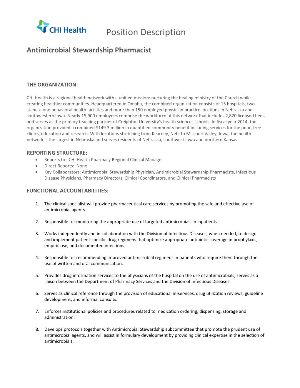 Antimicrobial Stewardship Pharmacist