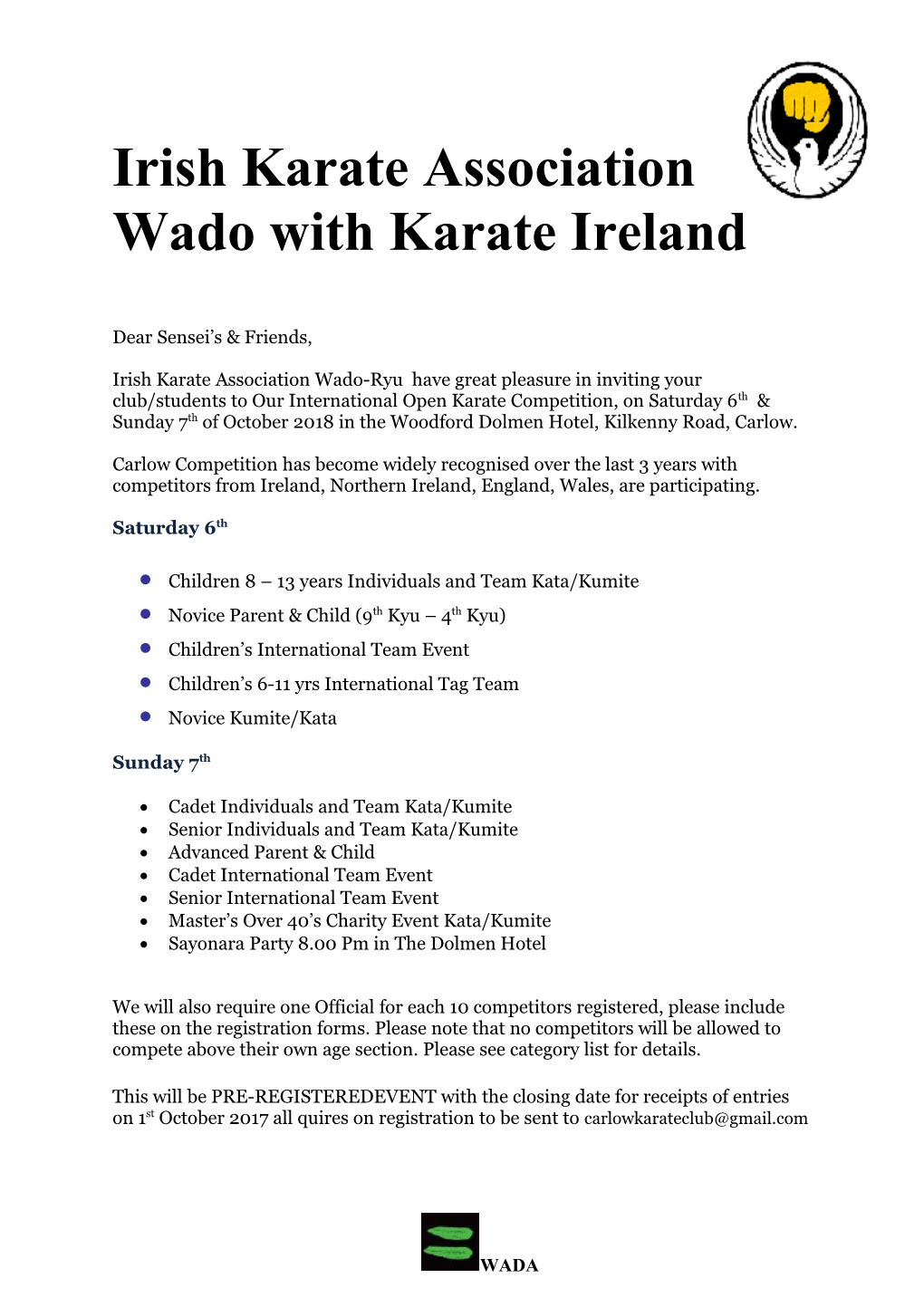 Wado with Karate Ireland