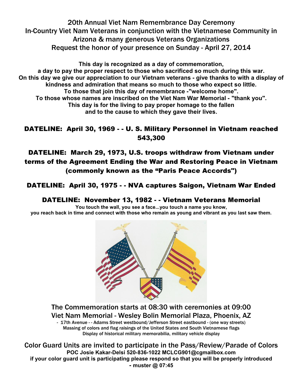 In-Country Viet Nam Veterans in Conjunction With
