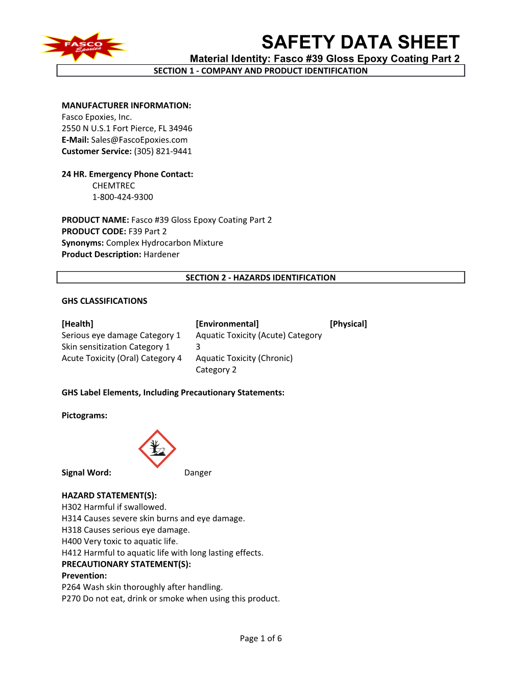 Material Identity: Fasco #39 Gloss Epoxy Coating Part 2