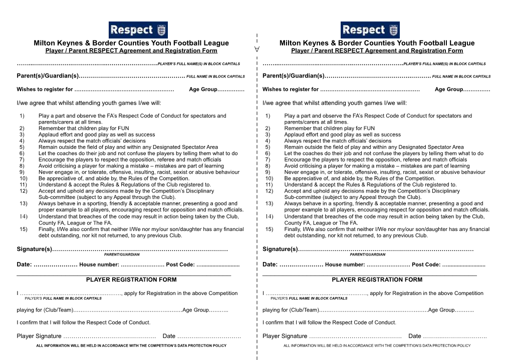 Youth Football in Milton Keynes and District