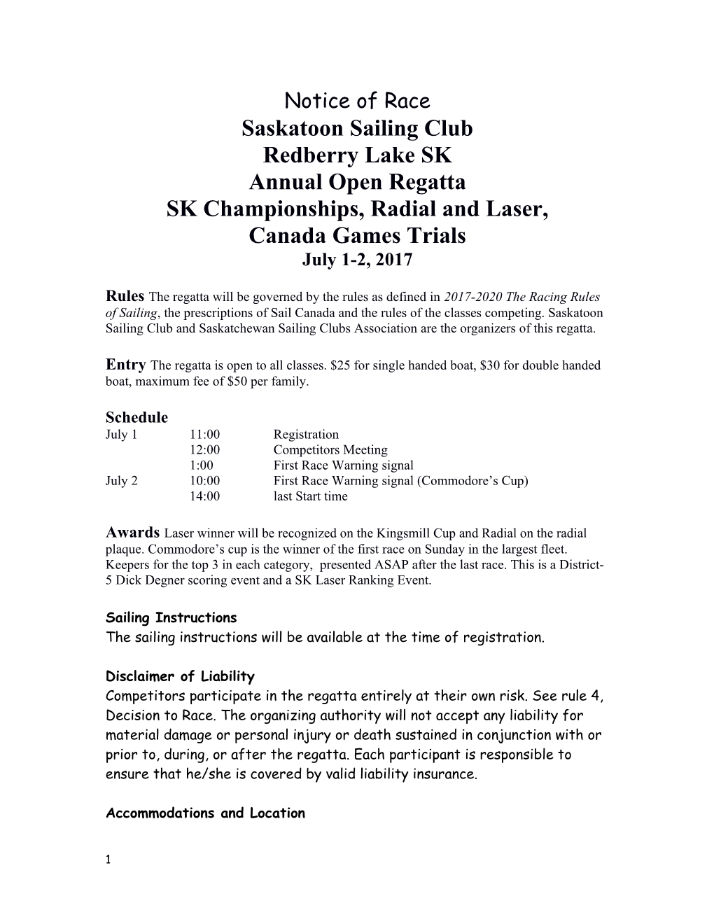 Saskatoon Sailing Club