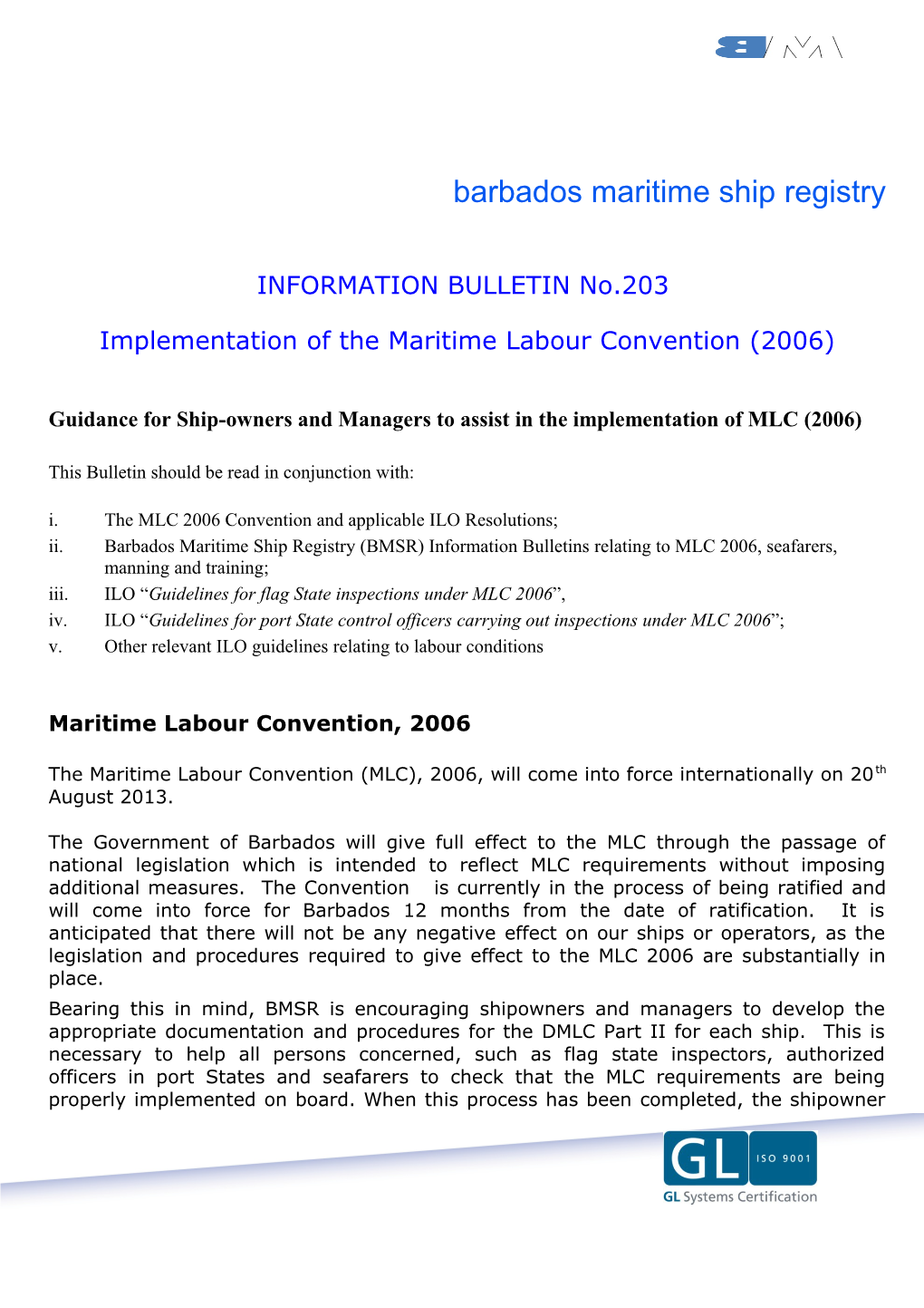 Barbados Maritime Ship Registry