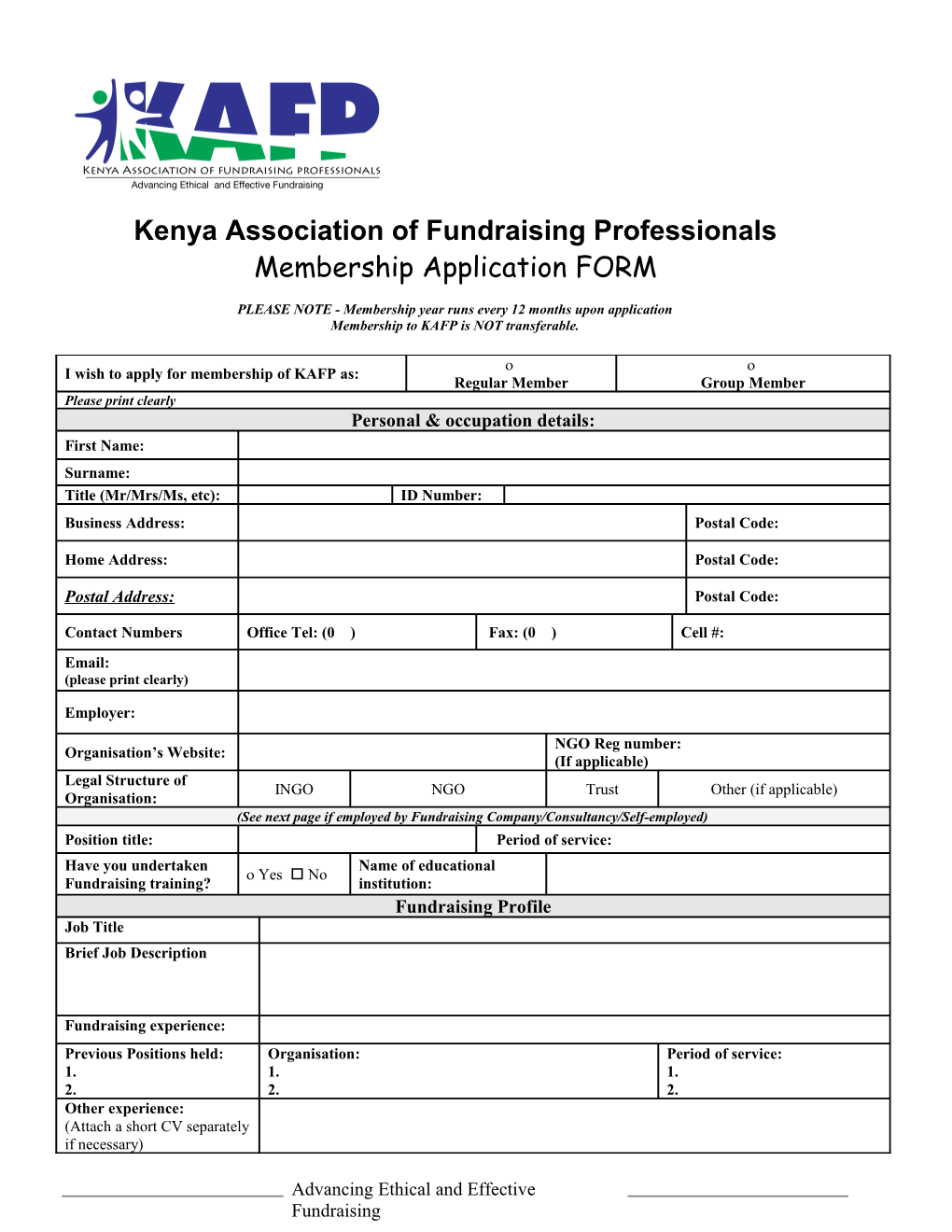 Kenya Association of Fundraising Professionals